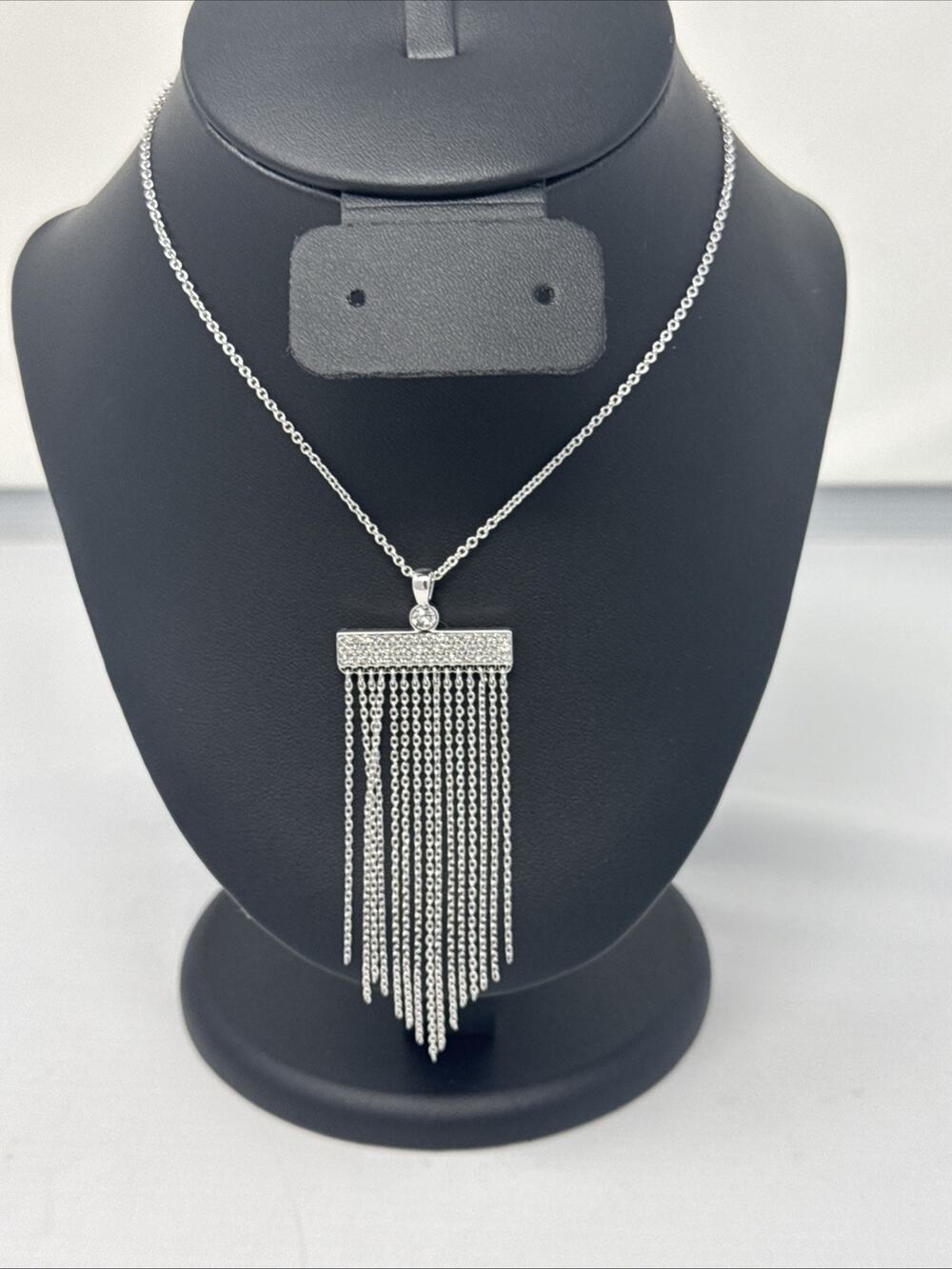 Touchstone Crystal by Swarovski ON THE FRINGE Pendant Crystal Rhodium Plating